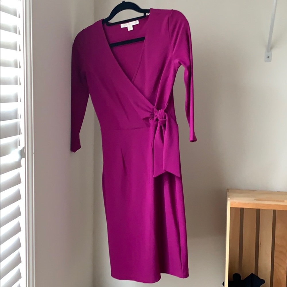 Purple dress tie front